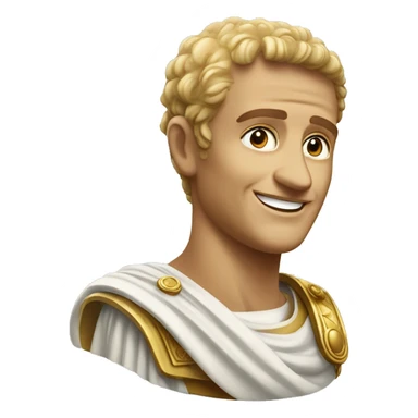 Caesar Augustus smiling wide sticker