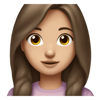 brunette haired girl with lop earred bunny sticker