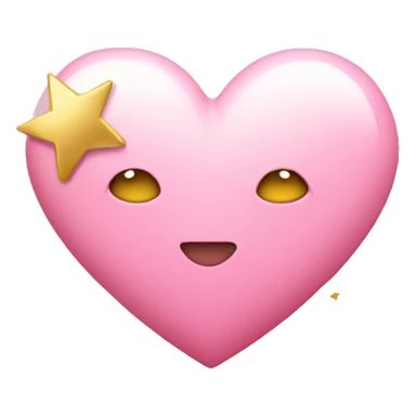 Pink heart with gold stars sticker