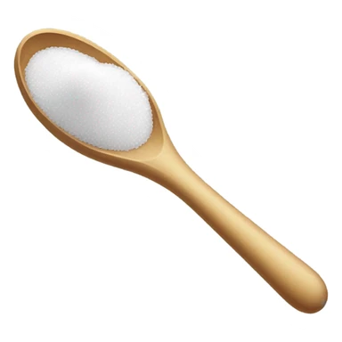 Spoon with sugar in the spoon with lighter under sticker