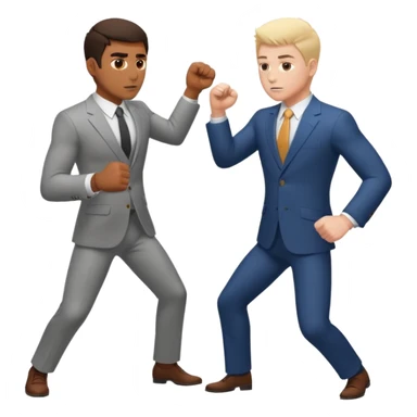 brown man hitting white english man sticker