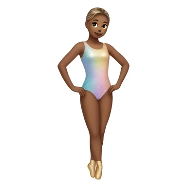 sparkly colorful pastel leotard sticker