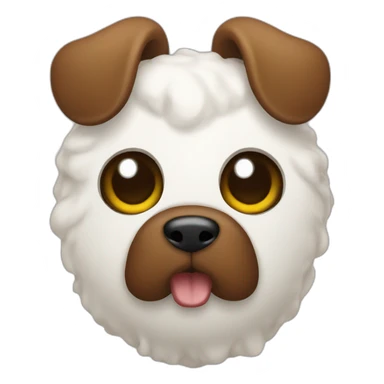 a white and brown poo sticker