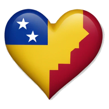 broken heart with Venezuela colors flag sticker