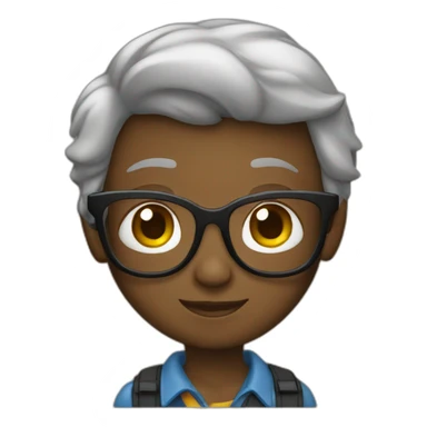 Young brunie geek sticker