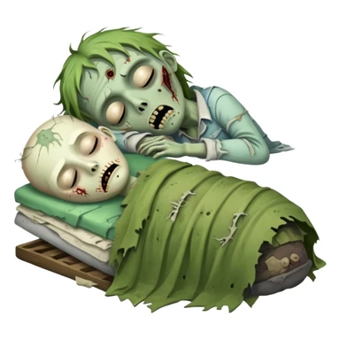 sleeping zombie with zzz sticker