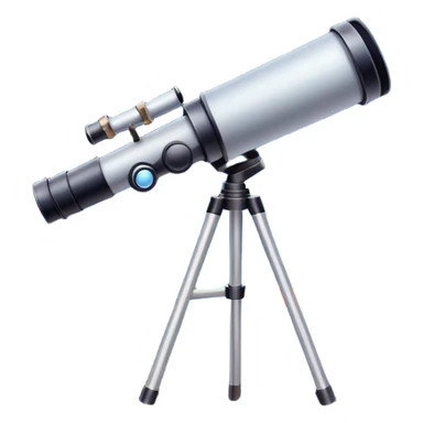 An icon featuring a telescope, stars, and a planet, symbolizing astronomy. The design includes a crescent moon, distant galaxies, and constellations, representing the study of space and celestial bodies. Transparent background highlights the exploration of the universe and cosmic phenomena. sticker