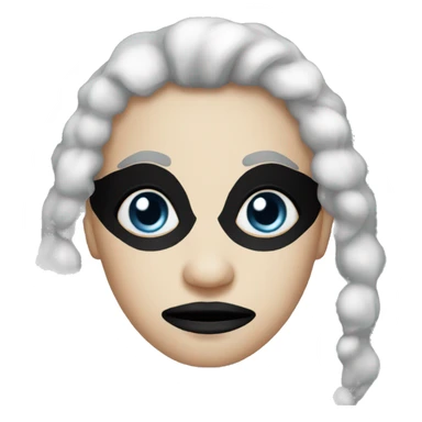 santa with goth makeup sticker