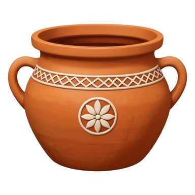 clay potsclay pot with design sticker