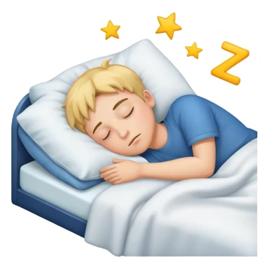 boy sleeping with ZZZ symbols above his head sticker