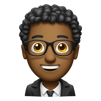 make me an emoji wearing glasses, holding his glasses and smiling sticker
