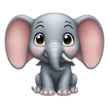 Dumbo with big ears sticker