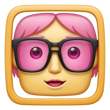 Glasses with pink lenses sticker