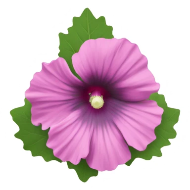 Hollyhock flower sticker