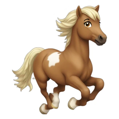 Poney au galop sticker