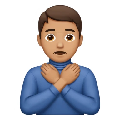 Man with hands gripped around NECK crossed like he is choking sticker