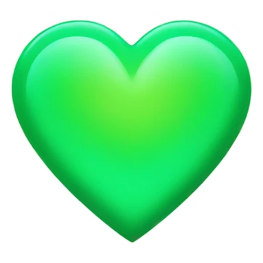 Shiny neon green heart  sticker