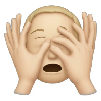 face palm face sticker