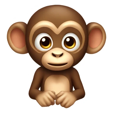 cute monkey with bow sticker