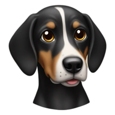 Chien noire mignon sticker