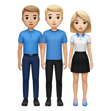 creame elementos graficos sguieendo este mismo modelo pero pensando en que sean para educacion edtech elearnig de ese estilo version hombre joven y mujer joven con colores coprorativos celeste negro blanco  sticker