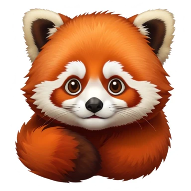 Red panda hiding sticker