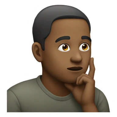 person thinking sticker