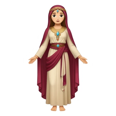 fullbody Mary Magdalene, fit and feminine, in ancient Middle Eastern attire sticker