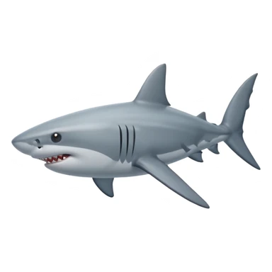 Shark swimming sticker