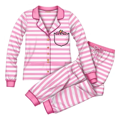 striped pink and white victoria secrets pajama set sticker