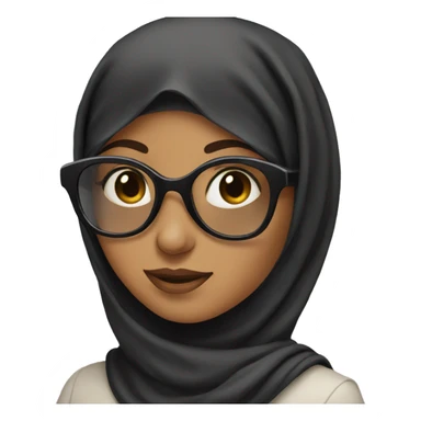 A girl in a hijab and sunglasses sticker