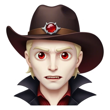 Vampire cowboy sticker