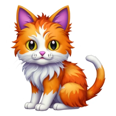 make a hyper realistic mythical cat creature with great detail sticker