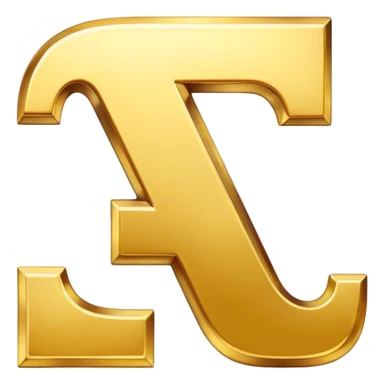 T gold letter sticker