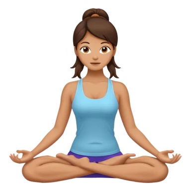 yoga girl brunette sticker
