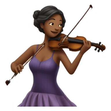 Woman playing violin sticker