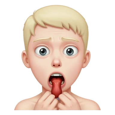 Someone choking themselves  sticker