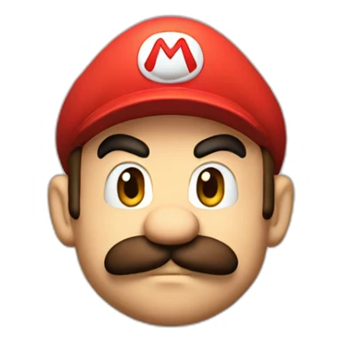 Mario thinking face sticker