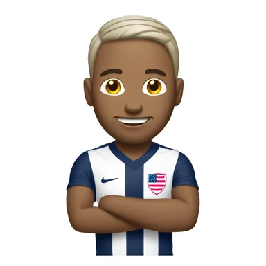 USA white man soccer sticker