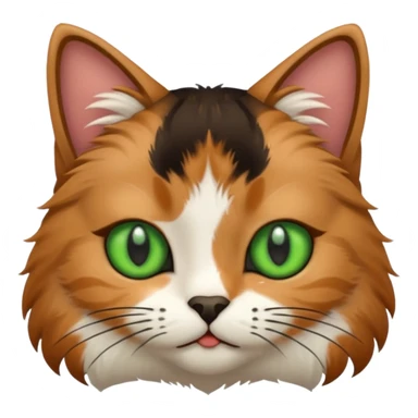cat with white, brown, and black fur sticker
