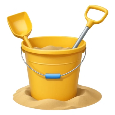 Beach bucket full of sand sticker