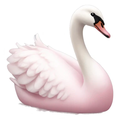 light pink swan sticker