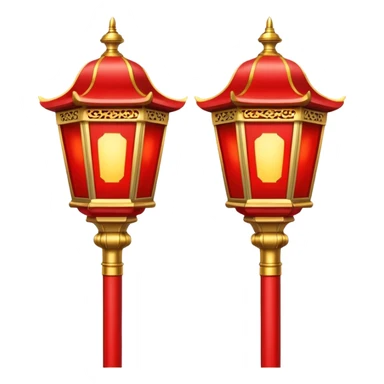 double chinese streetlight sticker