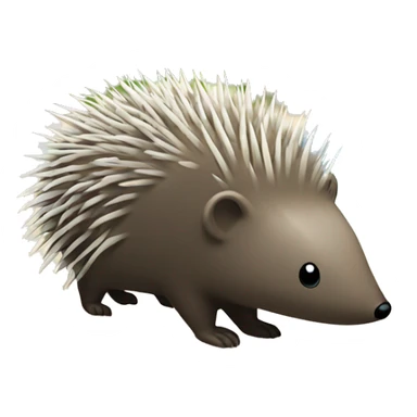 Porcupine swimming in a beach sticker