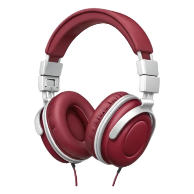 Maroon headphones  sticker