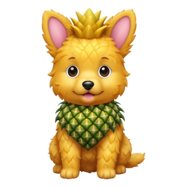 pineapple pachiapup puppy  sticker