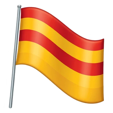 Similar to 🇮🇩 with yellow colour 50% and red colour 50% of 2 strip sticker