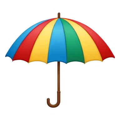 sombrinha de frevo vermelho, verde, azul e amarelo sticker