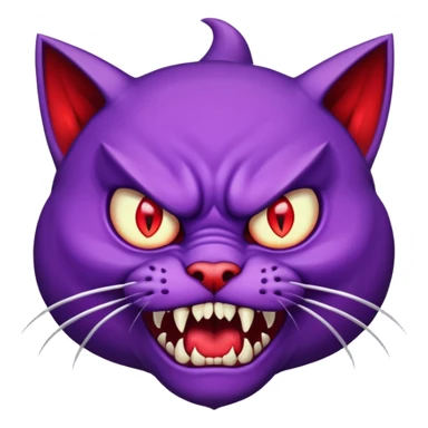 Un gato enojado endiablado en morado😼👿 sticker