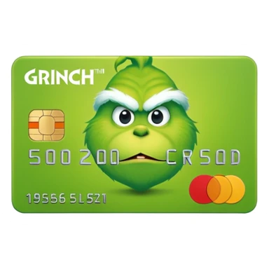 Grinch Credit Card sticker